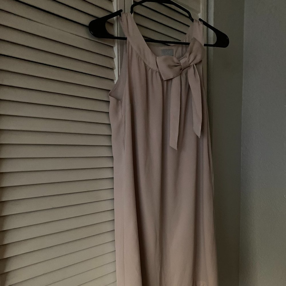 Pale Mauve Millenial Pink Shift Dress with BOW